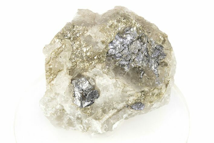 Gleaming Molybdenite in Quartz - La Corne, Canada #260834